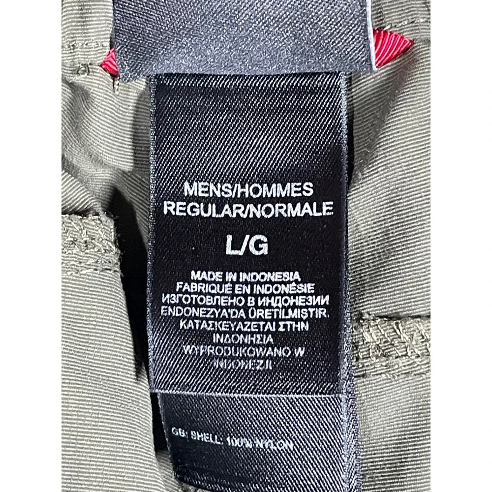 The North Face Mens L Olive Green Convertible Cargo Hiking Pants AJFB T325/T725